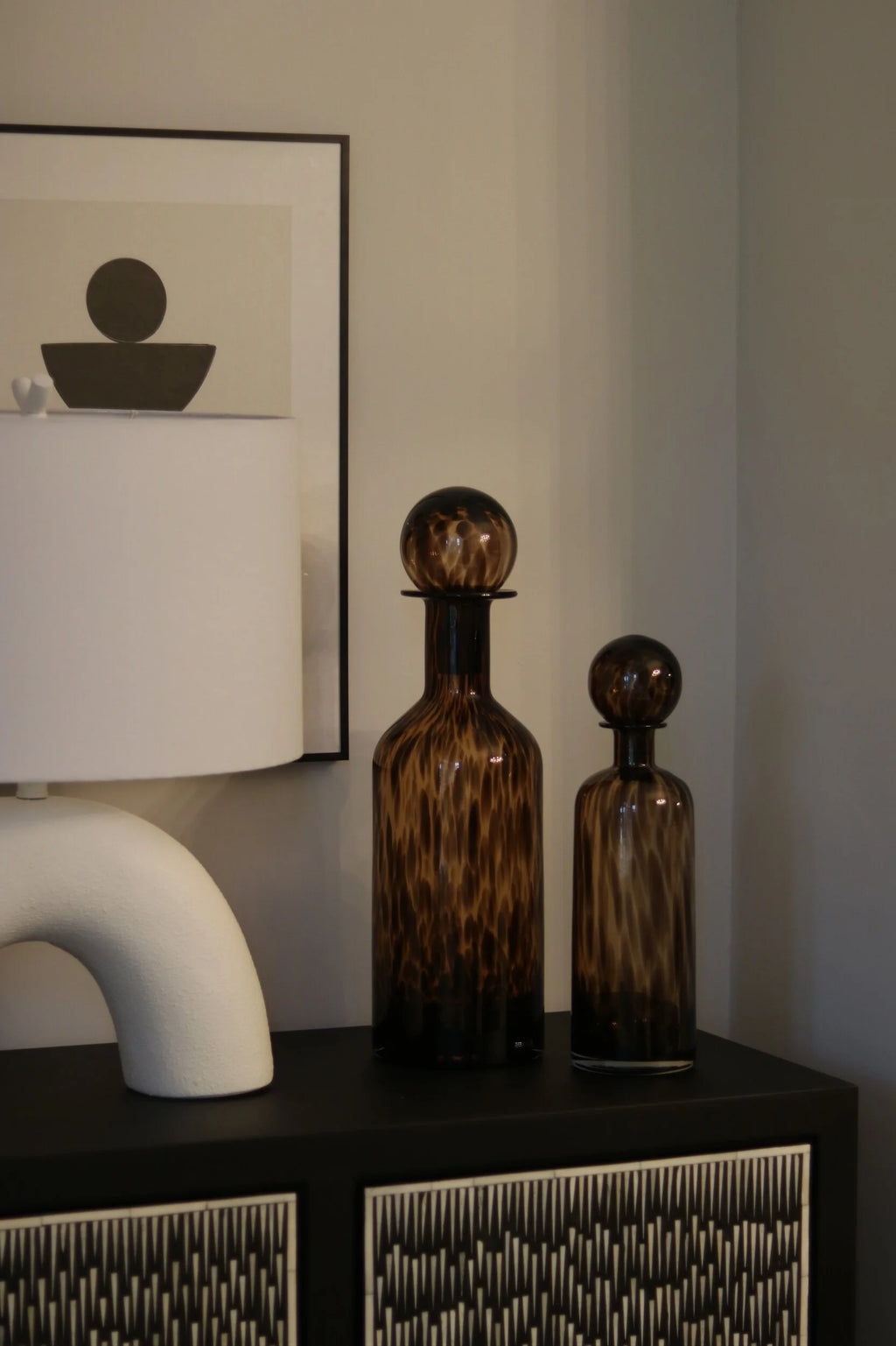 Tortoise Shell Effect Bottle with Ball Top