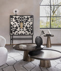 Set of 2 Iron Coffee Tables in Rustic Antique Gold