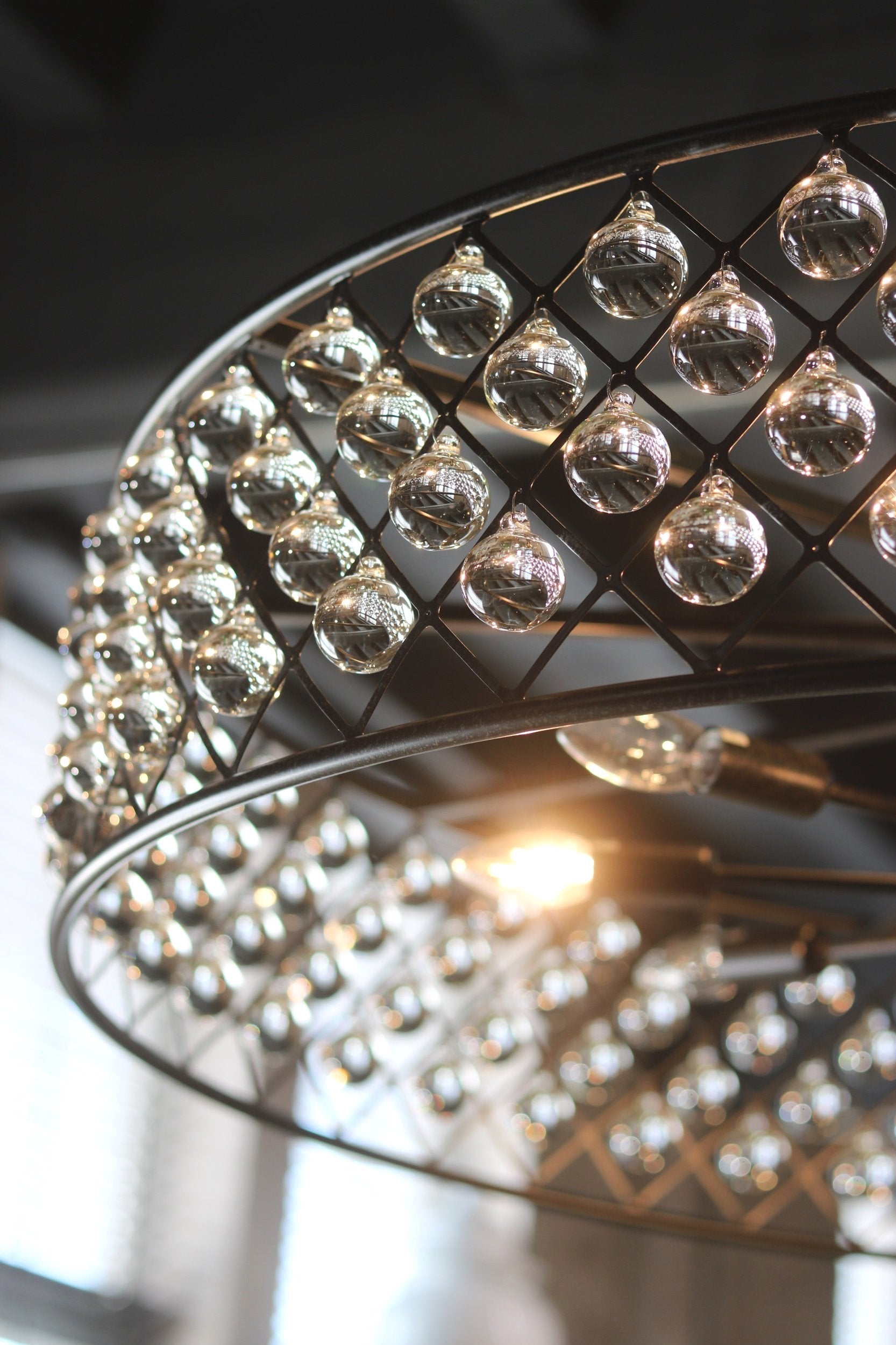 Round Glass Baubles Chandelier