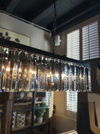 Ex-Display Oblong Smoke Glass Crystal Chandelier