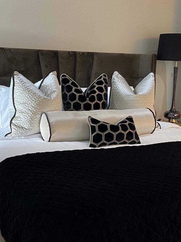 Superking Black Velvet Bedspread