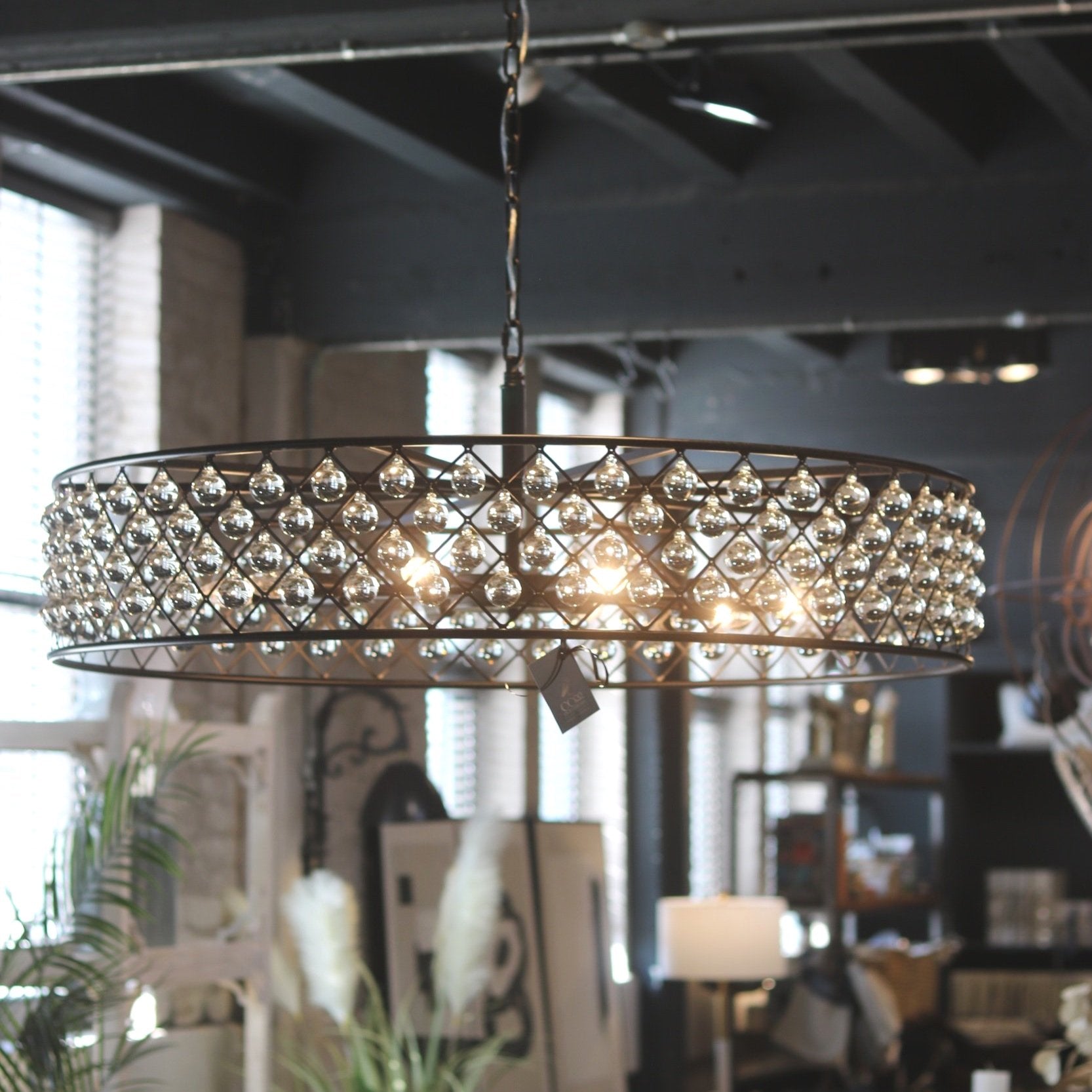 Round Glass Baubles Chandelier