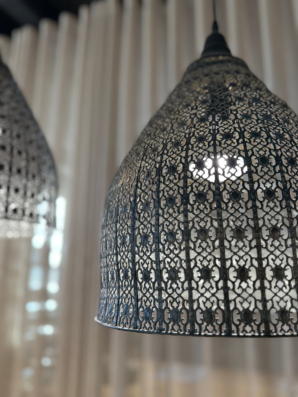Ex-Display Pair of Moroccan Ceiling Lights