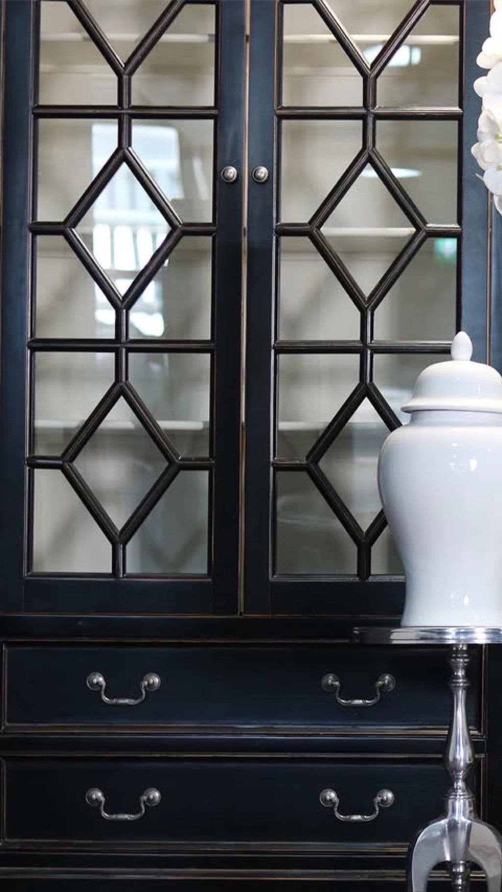 Ex-Display Black Display Cabinet