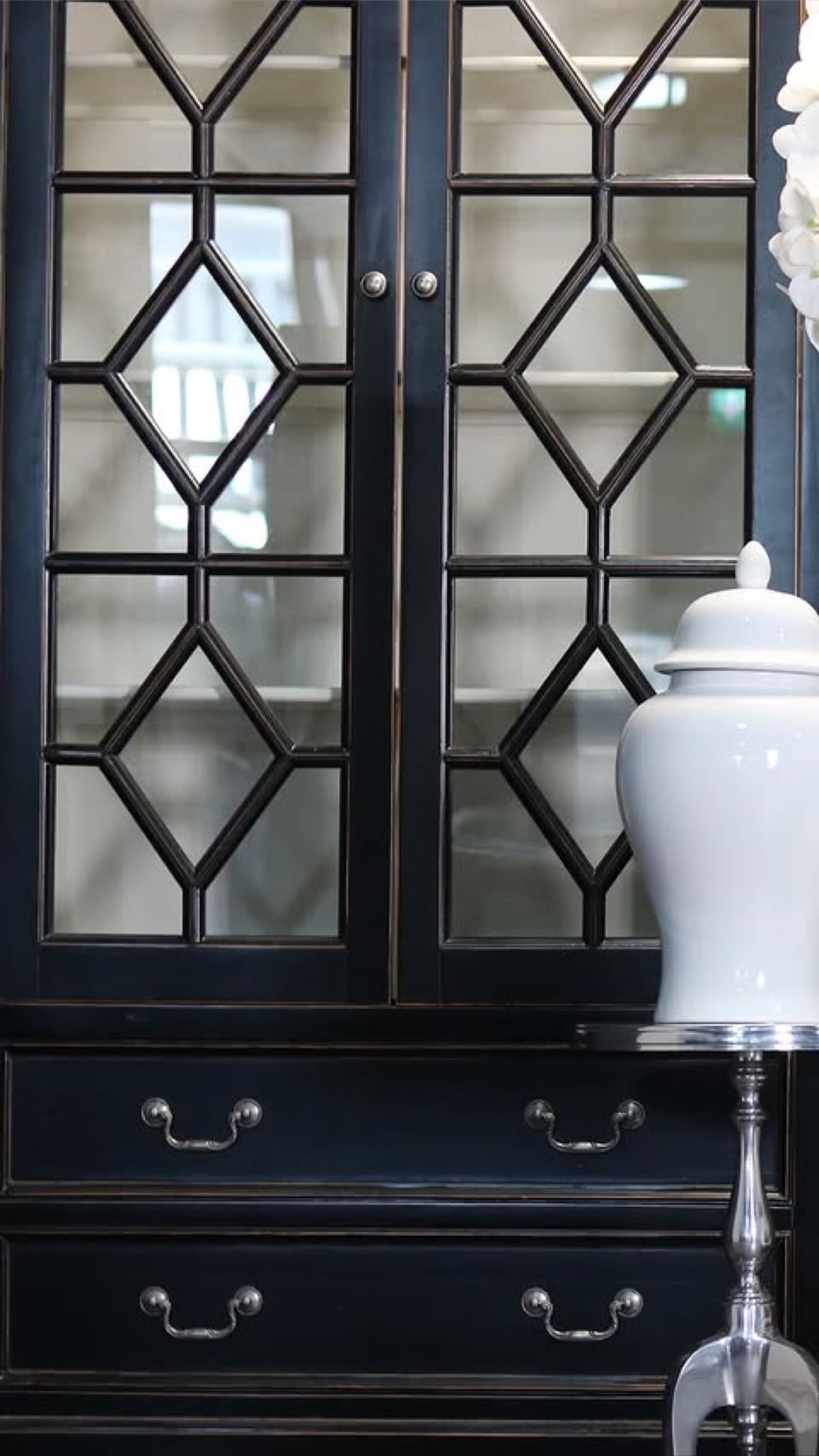 Ex-Display Black Display Cabinet