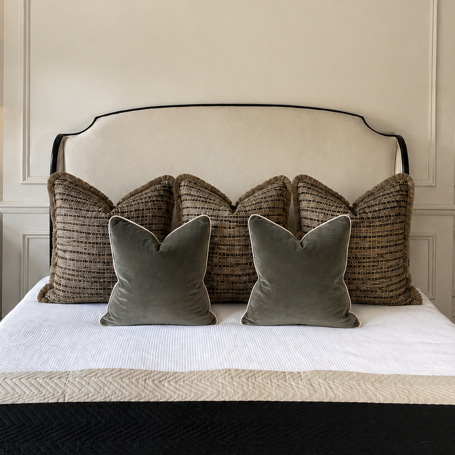 Limited Edition 'Bruyere Taupe' Bed Cushion Set