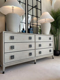 Off-White Parquet 6 Drawer Chest