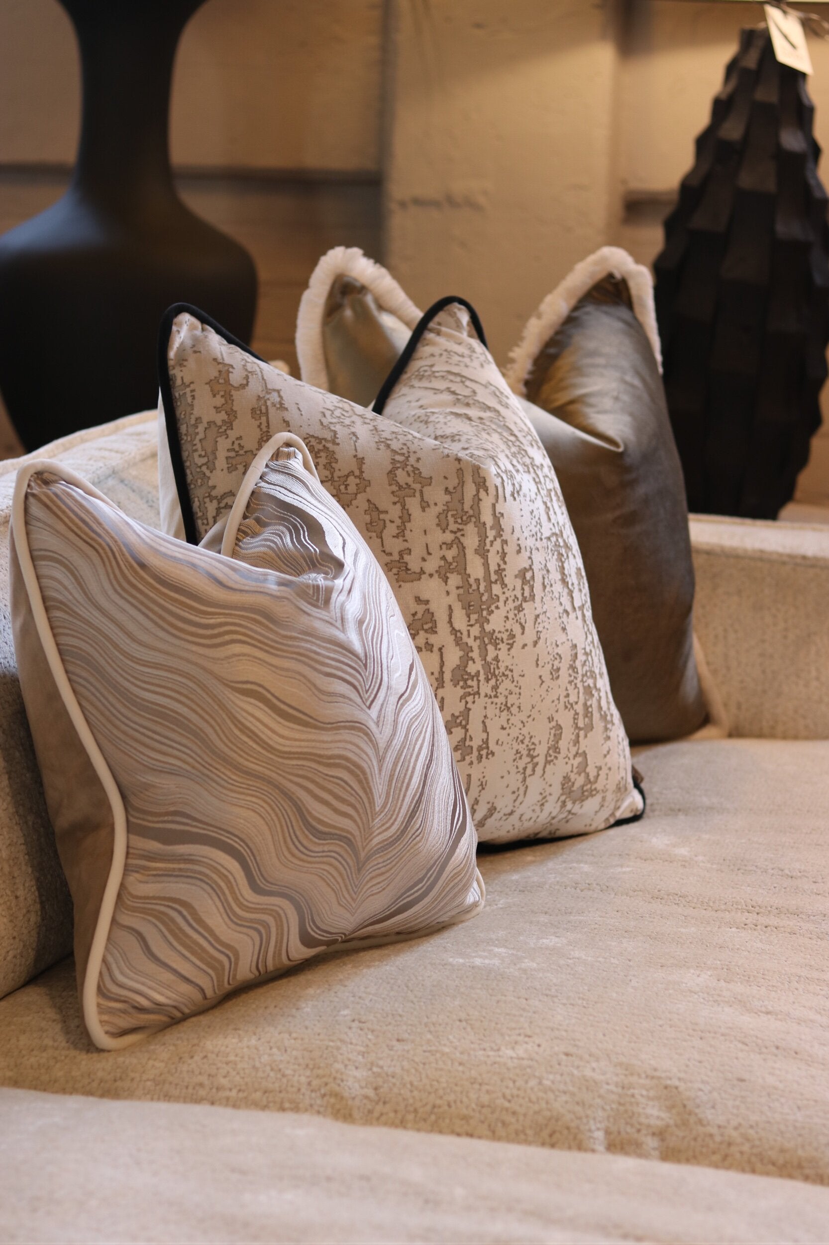 Marbelous Khaki Cushion