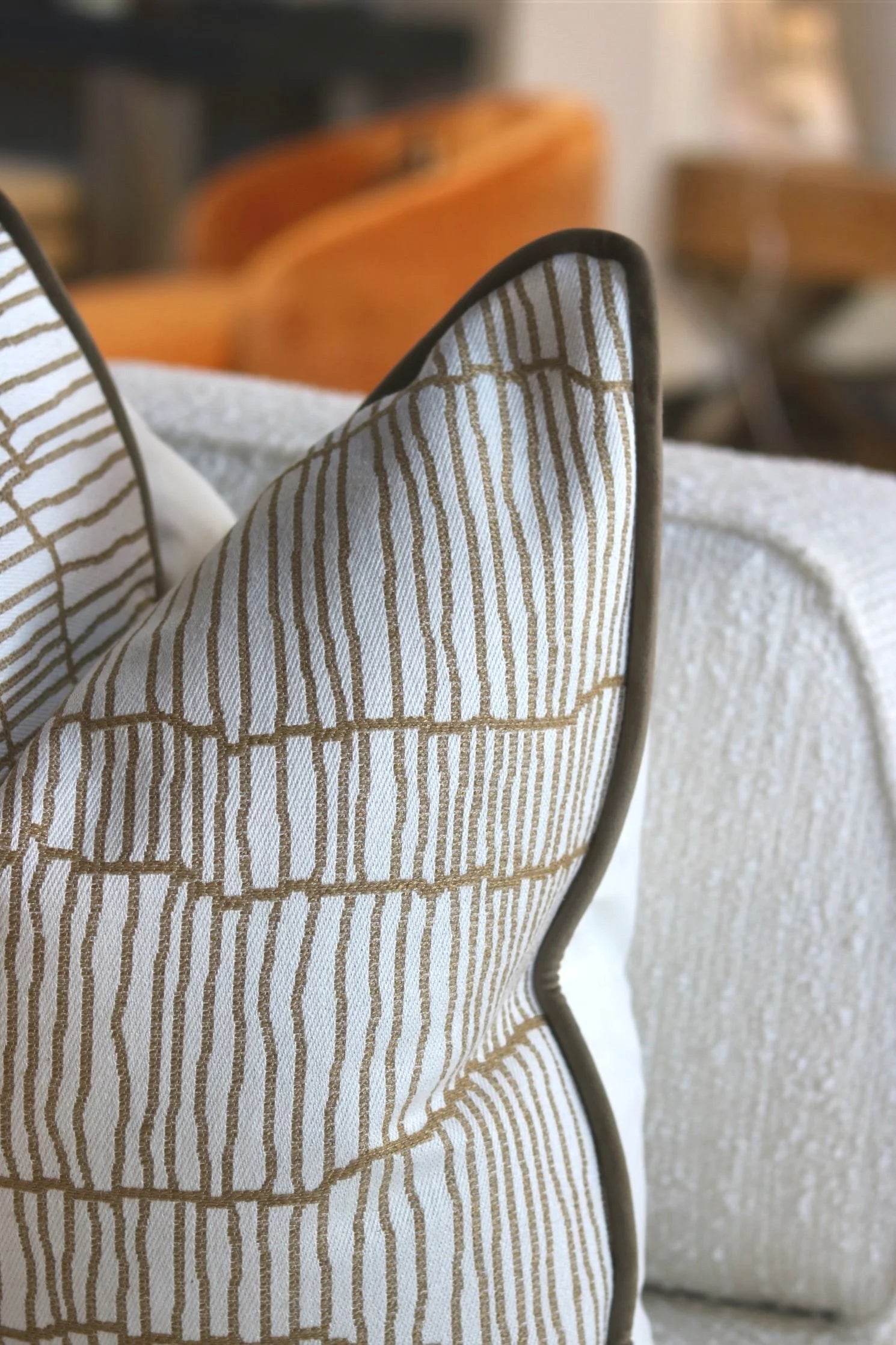 Andrew Martin 'Canale Almond' Cushion