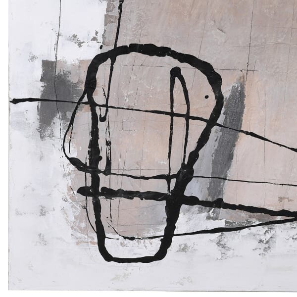 Black Ink Abstract Painting