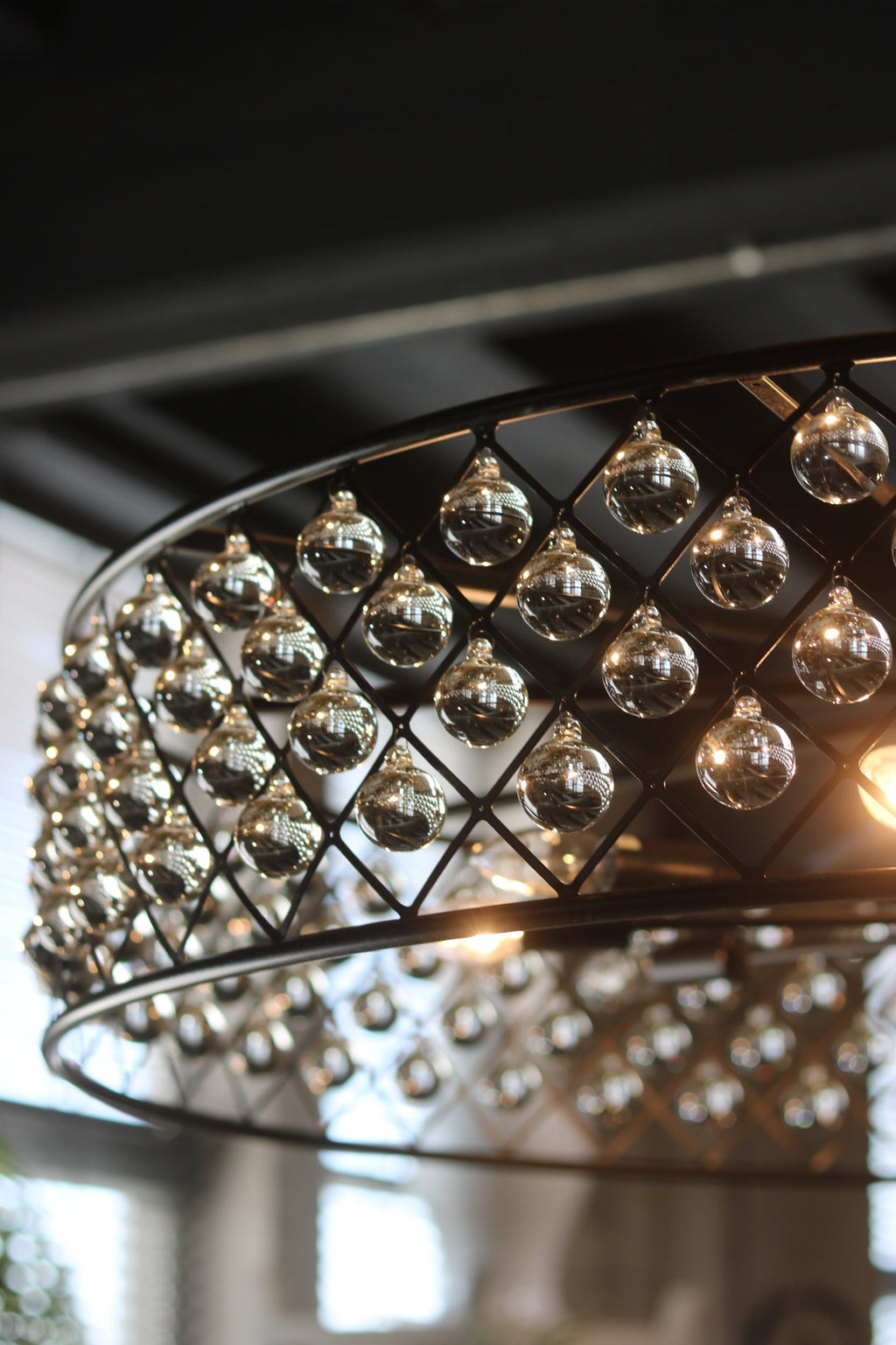 Round Glass Baubles Chandelier