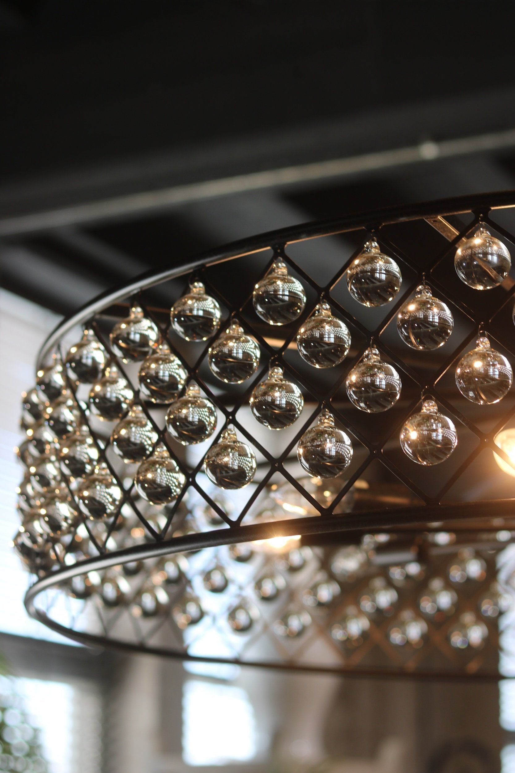 Round Glass Baubles Chandelier