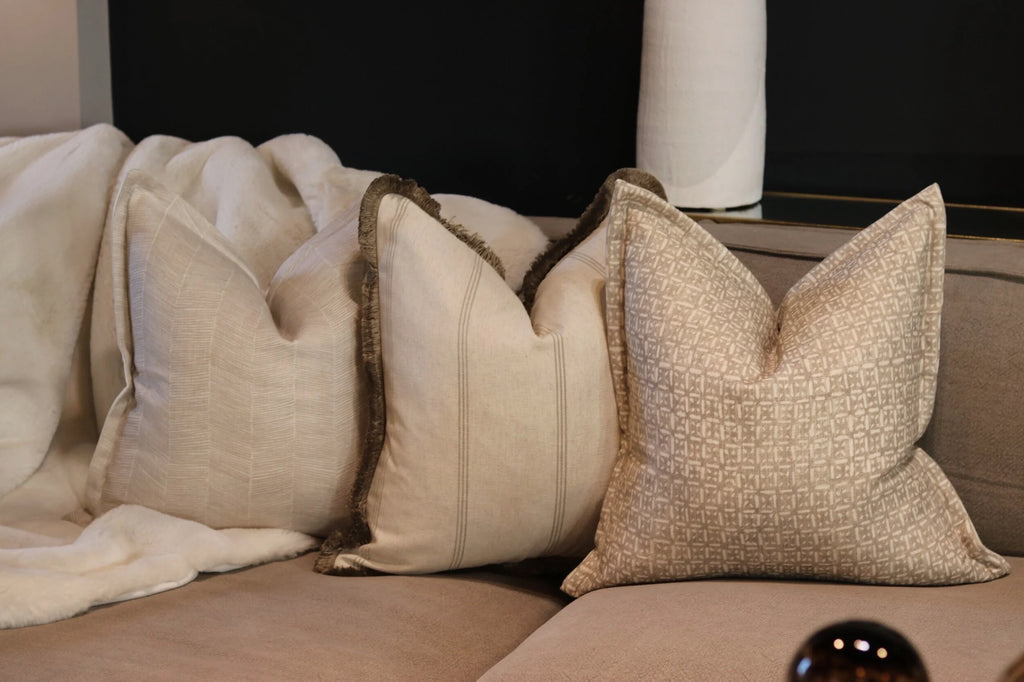 The Neutral Linen Sofa Cushion Set