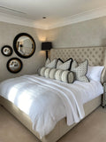 Studded Linen 6ft Super King-size Bed