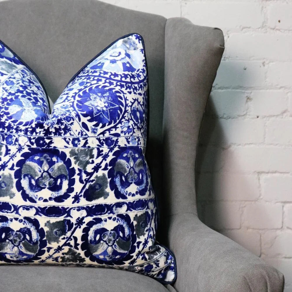 Andrew Martin 'Iznik Cobalt' Cushion