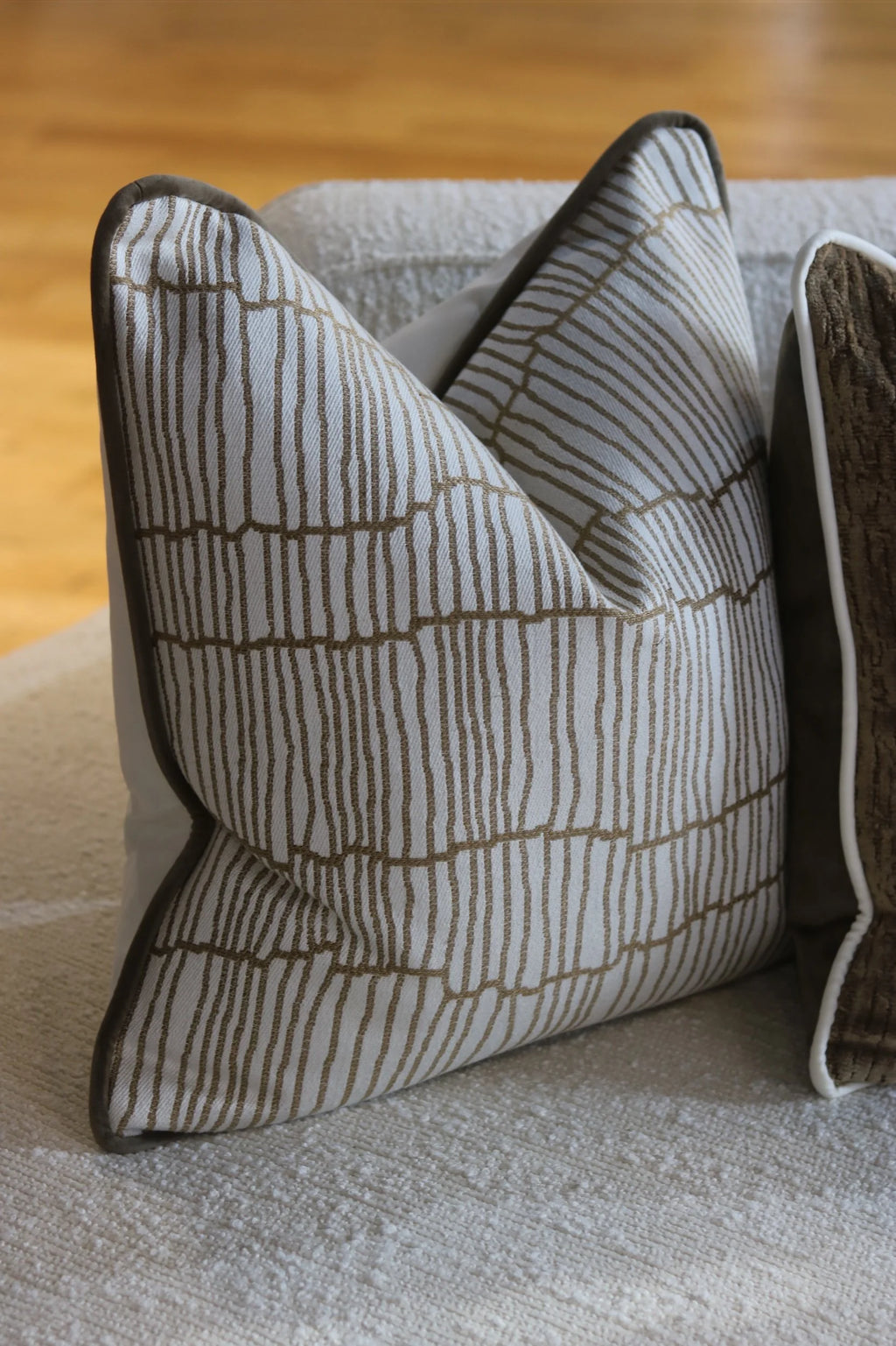 Andrew Martin 'Canale Almond' Cushion