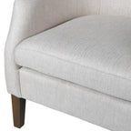 Cream Linen Wing Chair
