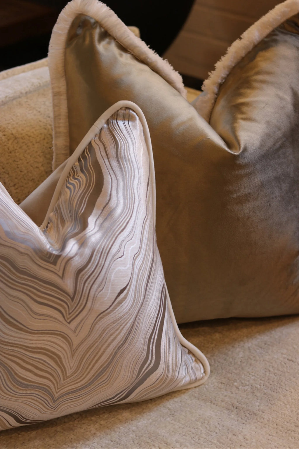 Marbelous Khaki Cushion