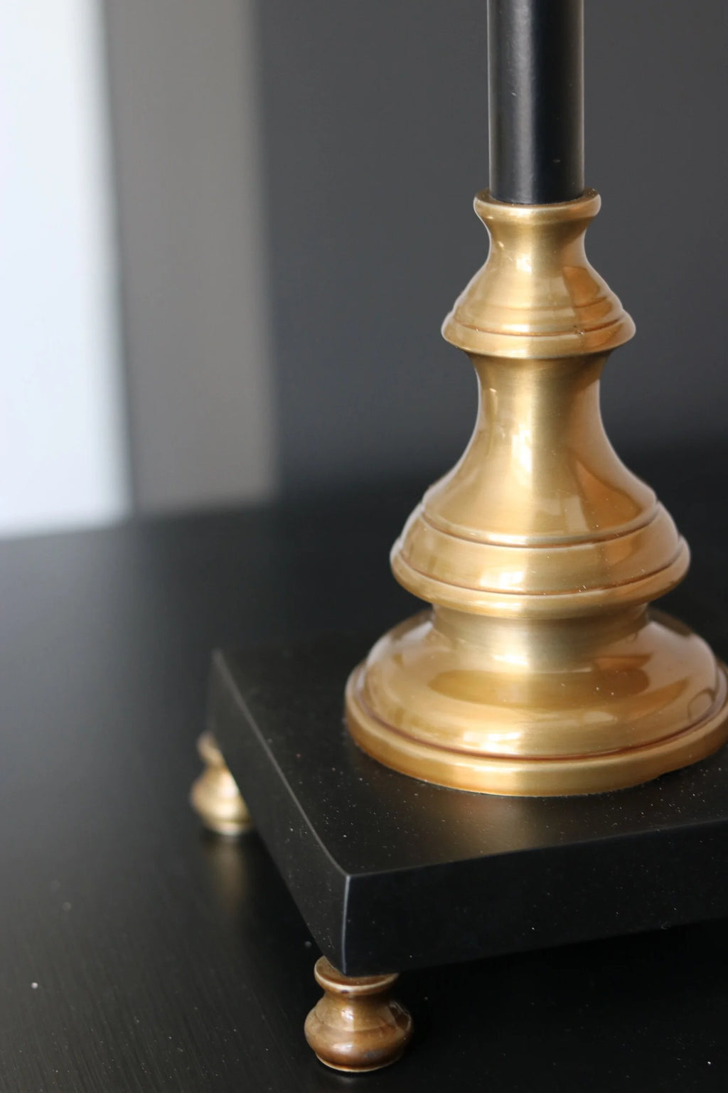 Slim Black Table Lamp with Shade