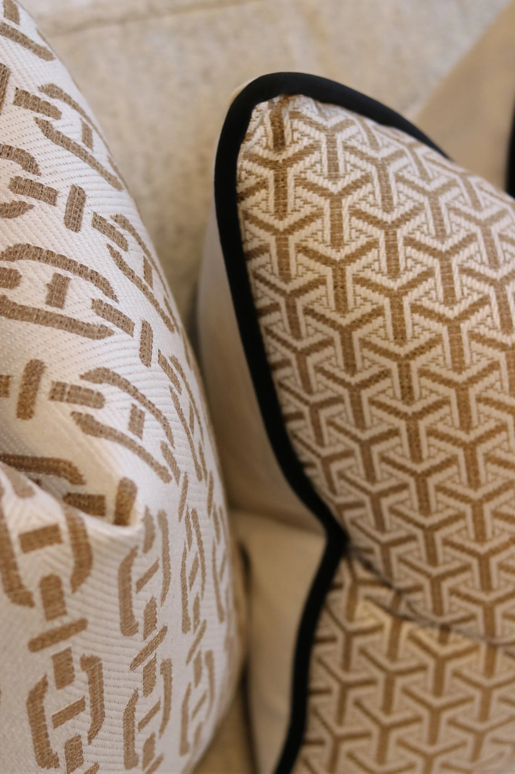 Andrew Martin 'Monte Almond' Cushion