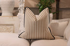 Limited Edition 'Biscuit Pinstripe' Cushion