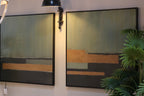 Set of 2 Green and Black Block Pictures