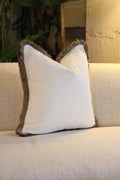 Boucle Cushion with Fringe