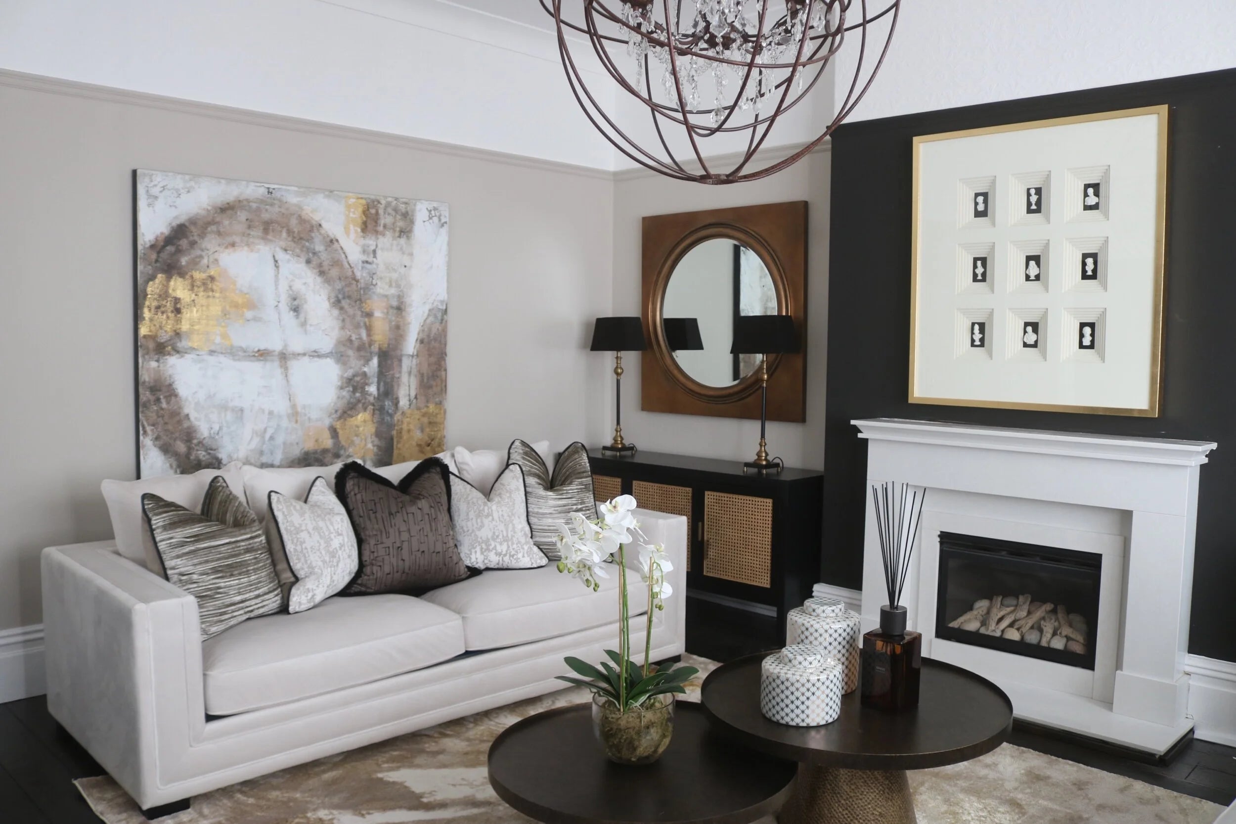 Metal Sphere Chandelier