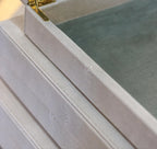 Set of 3 Ivory Faux Shagreen Boxes