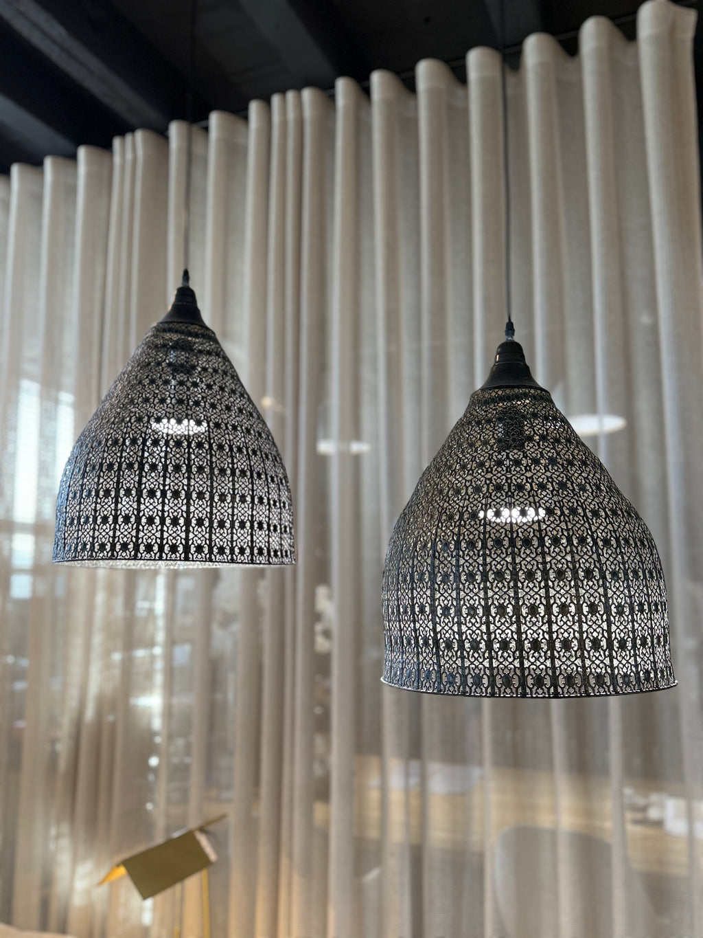 Ex-Display Pair of Moroccan Ceiling Lights