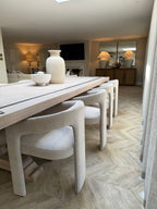 Pair of Beige Velvet Dining Chairs