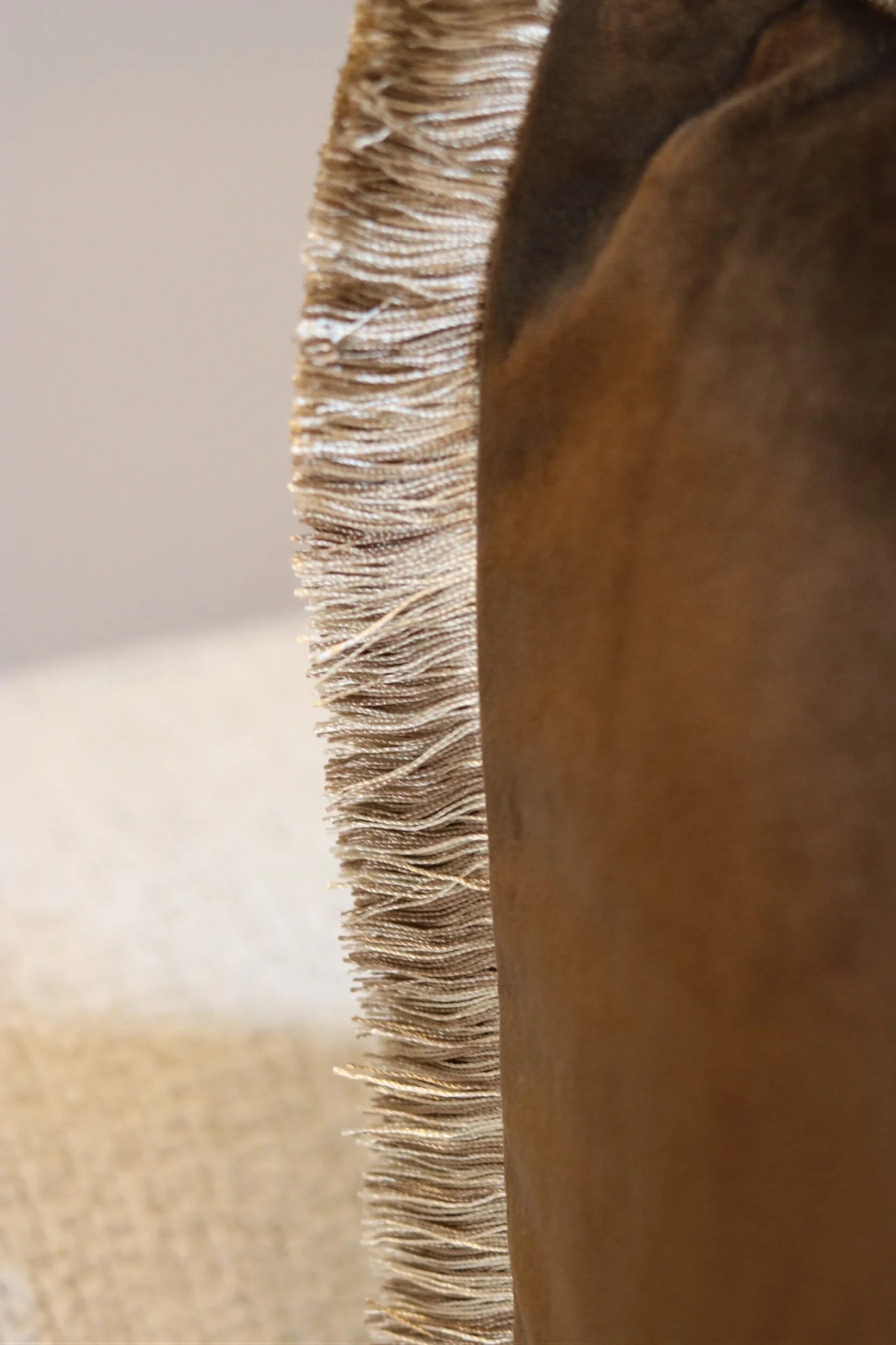 Walnut Flat Velvet Cushion