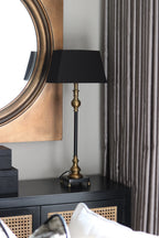 Slim Black Table Lamp with Shade