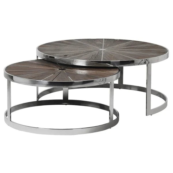 Set of 2 Reclaimed Elm Nest of Tables