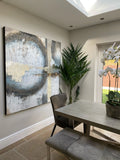 Craquelure Circle Abstract Oil Painting