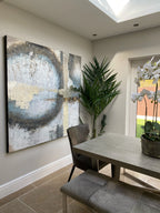 Craquelure Circle Abstract Oil Painting