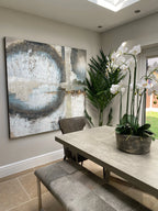 Craquelure Circle Abstract Oil Painting