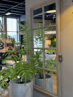 Large Taupe Windowpane Mirror