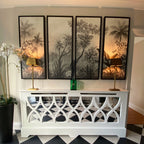 Set of 4 Black & White Palm Pictures