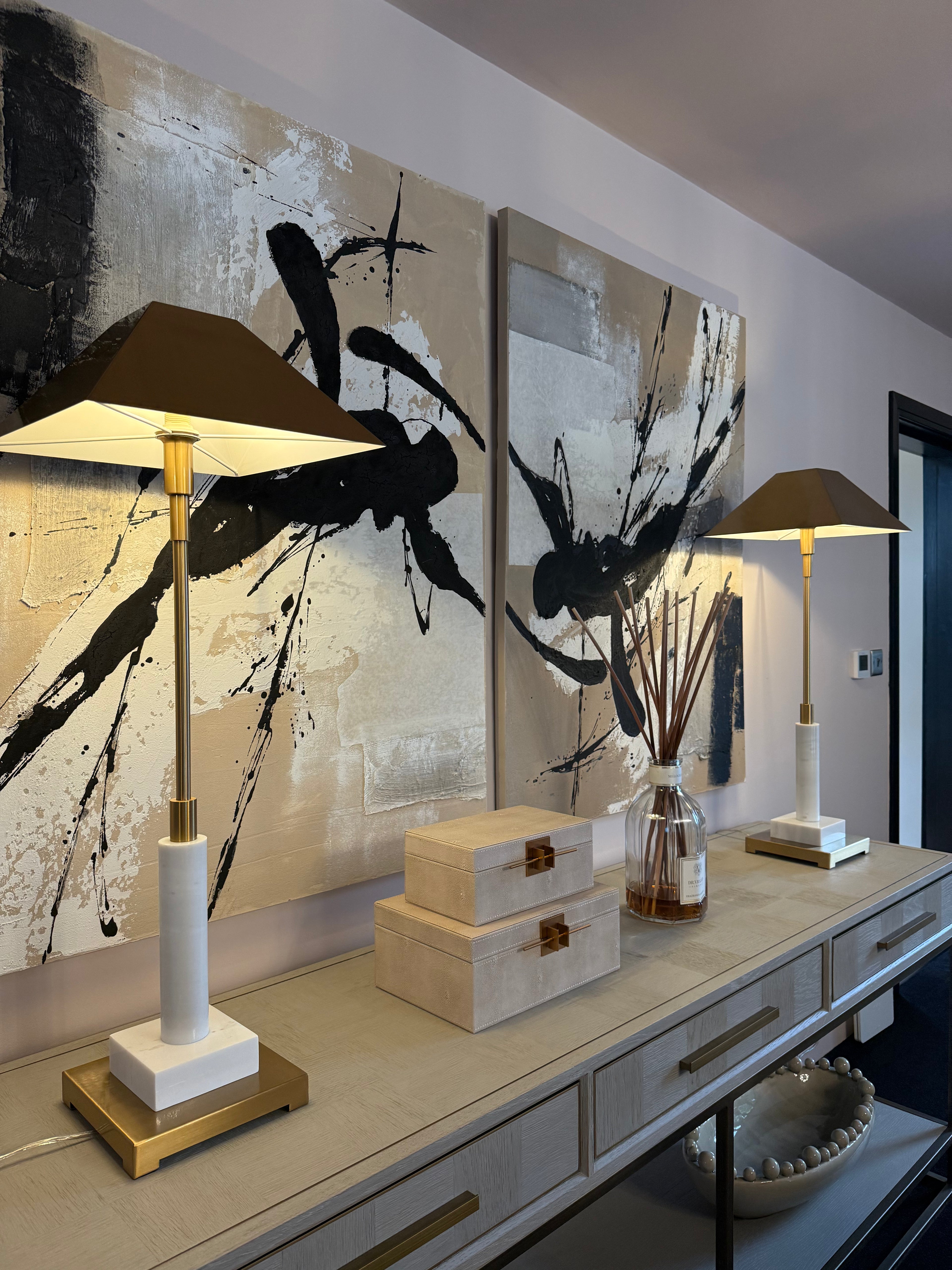 Gold Marble Table Lamp