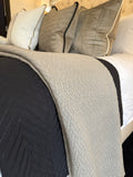 Criss-Cross Taupe King Bedspread