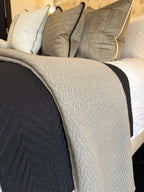 Criss-Cross Taupe King Bedspread