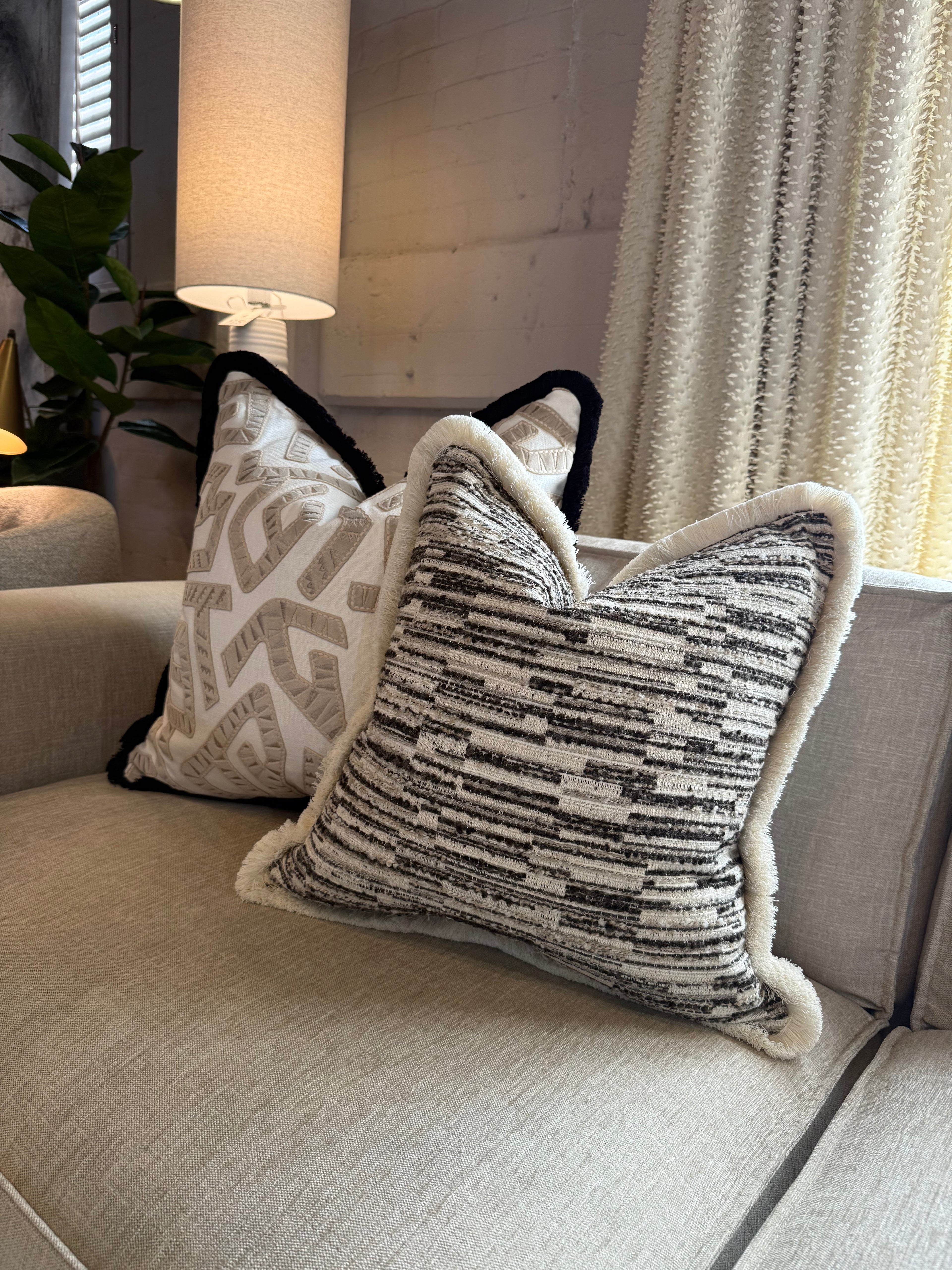 Jenga Charcoal Cushion