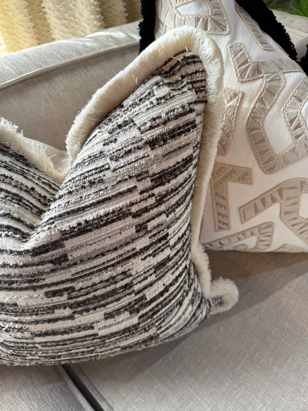 Jenga Charcoal Cushion