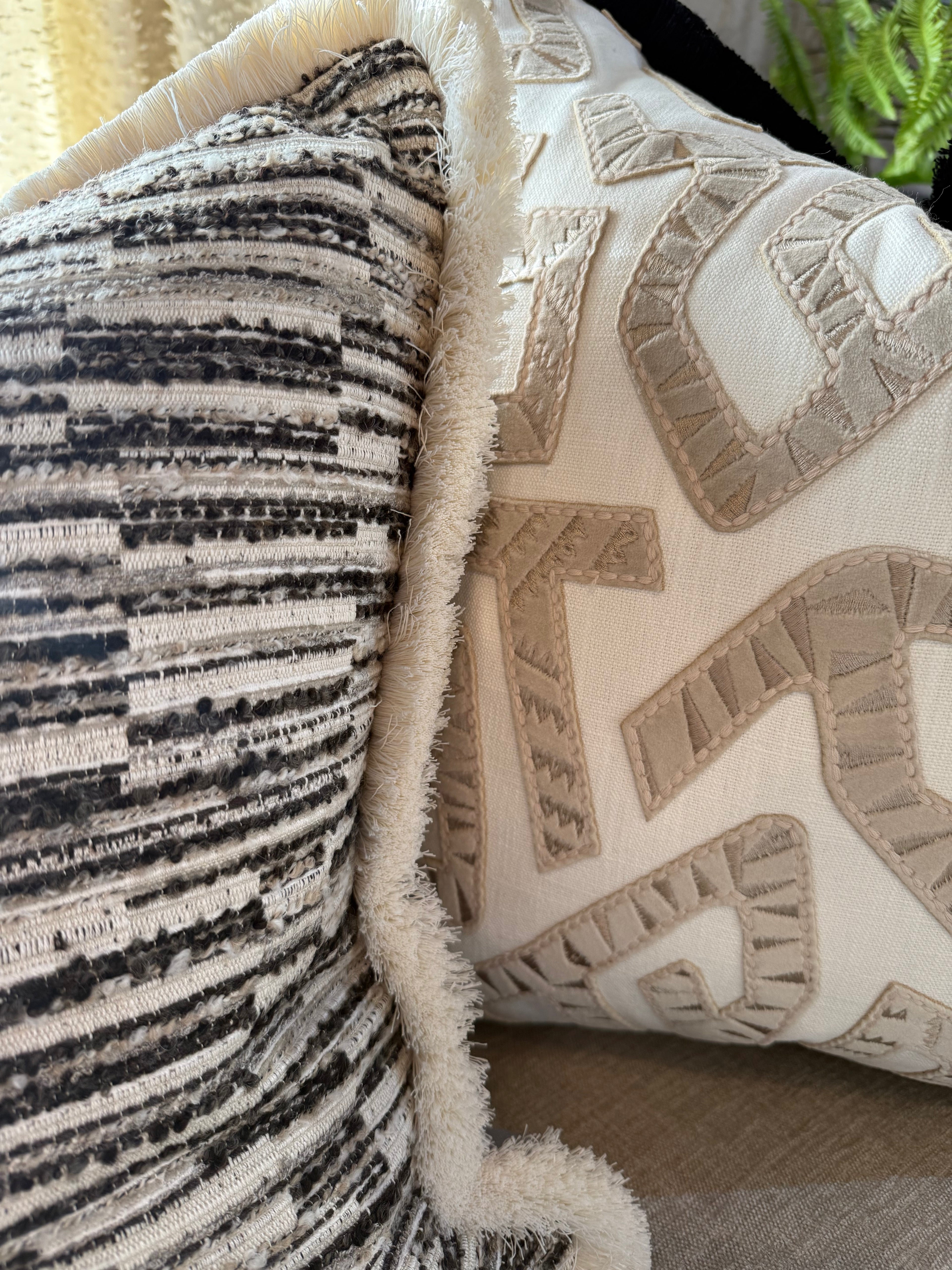 Jenga Charcoal Cushion