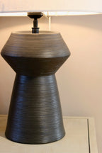 Black Tapered Lamp with Shade
