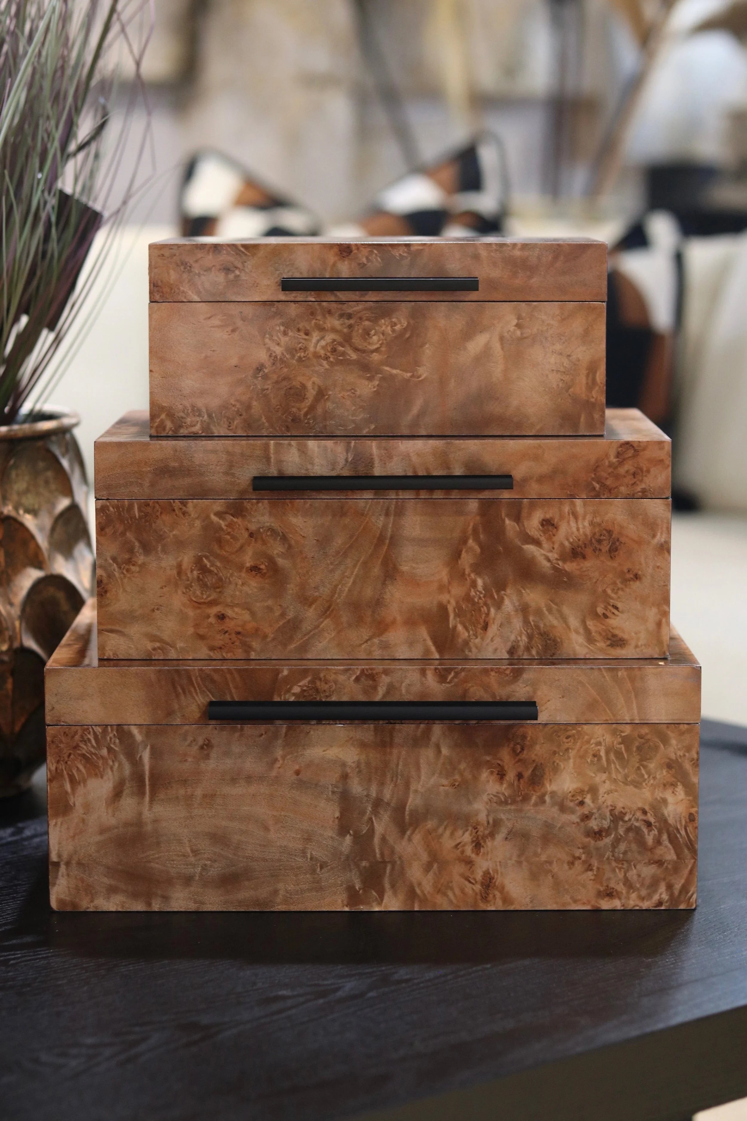 Set of 3 Marble Effect Boxes
