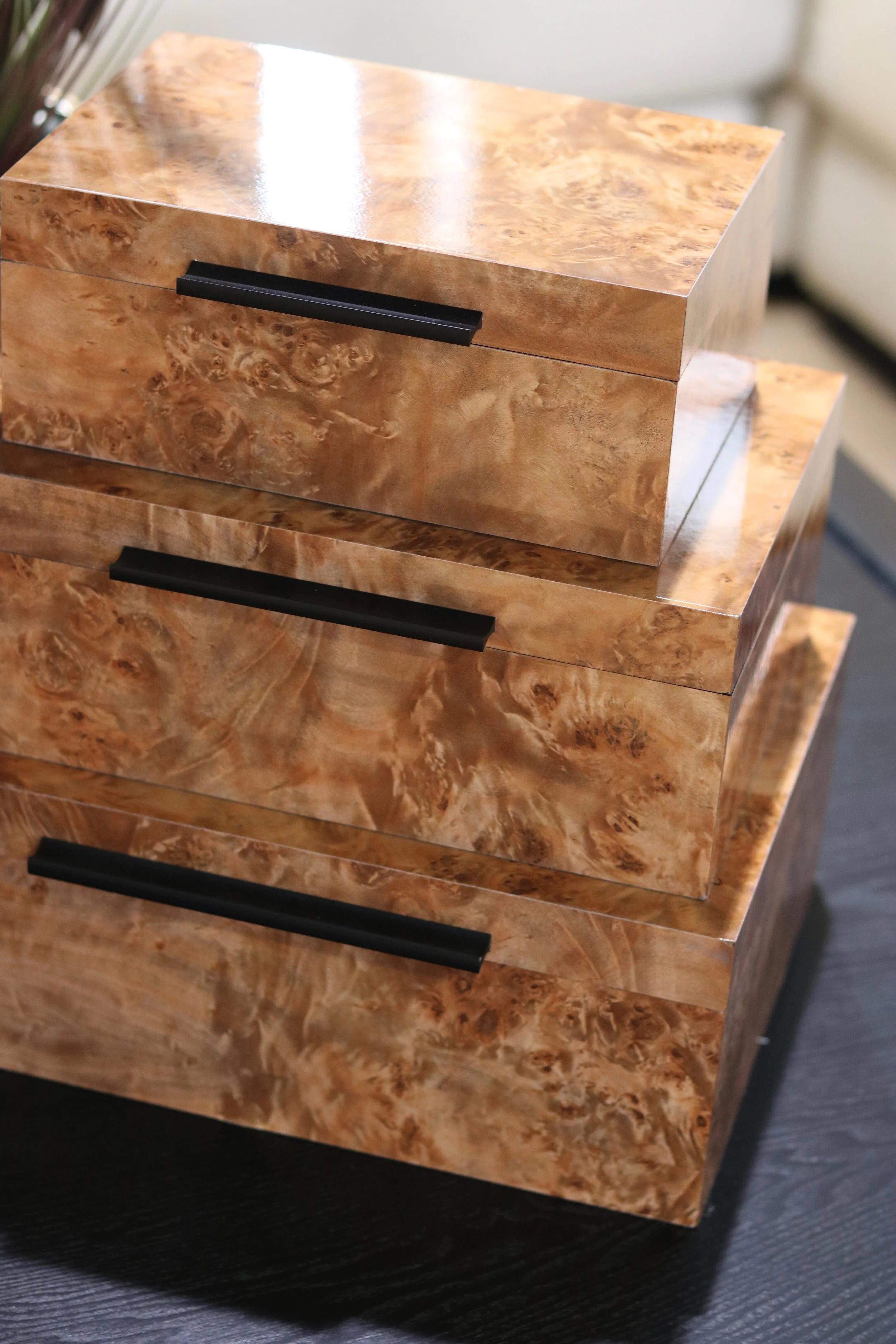 Set of 3 Marble Effect Boxes