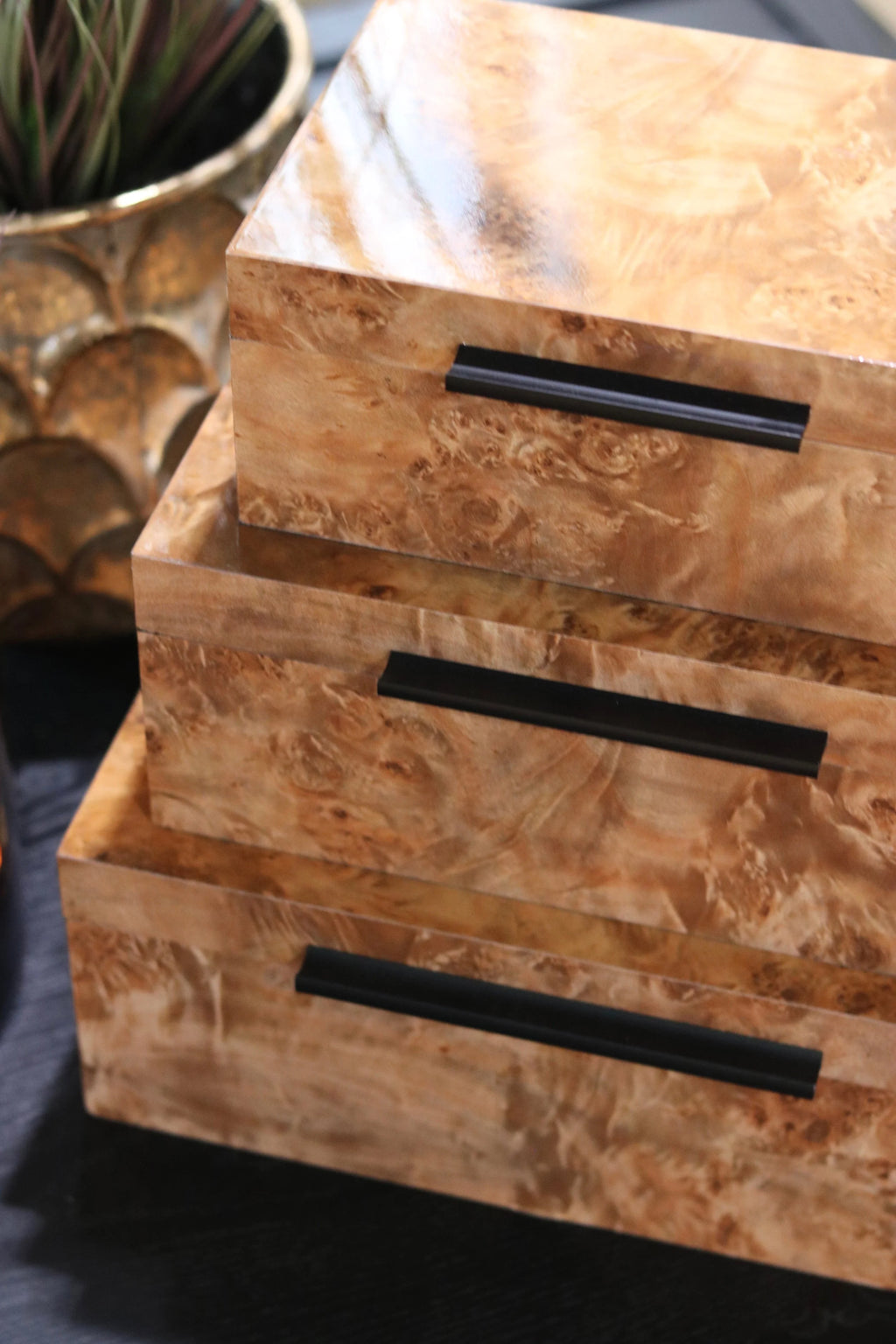 Set of 3 Marble Effect Boxes