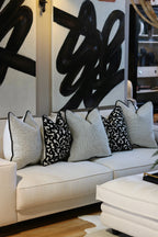 The Monochrome Velvet Sofa Cushion Set